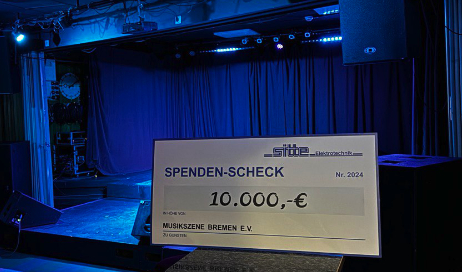 Sitte Elektrotechnik spendet 10.000,- € an die Musikszene Bremen